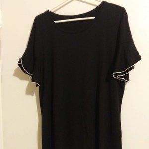 Black girly with a little pearly edged sleeve